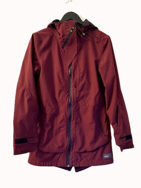 Women's Red/Burgundy Ride Ski/Snowboard Jacket with Hood
